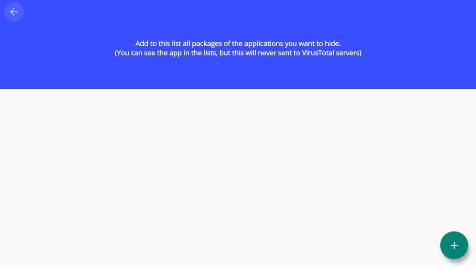 Virustotal Hide apps