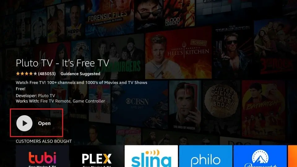 open pluto tv app