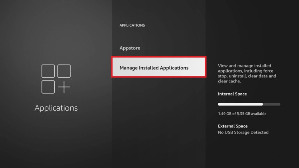 manage installed applications