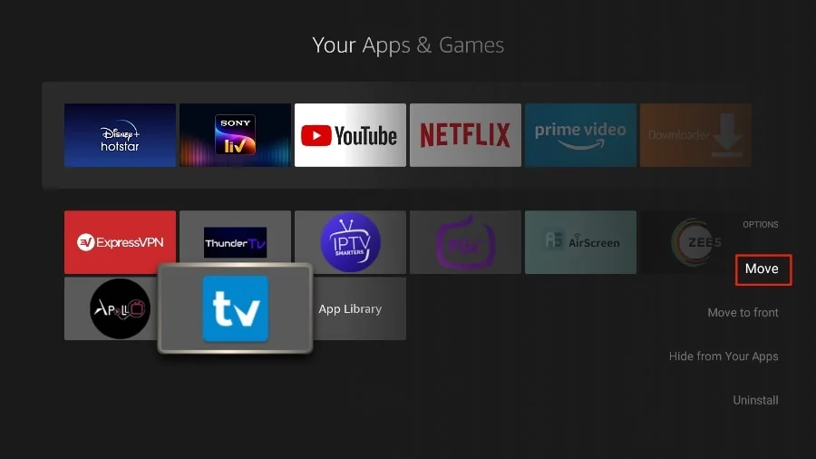 Setup Guides move tivimate app