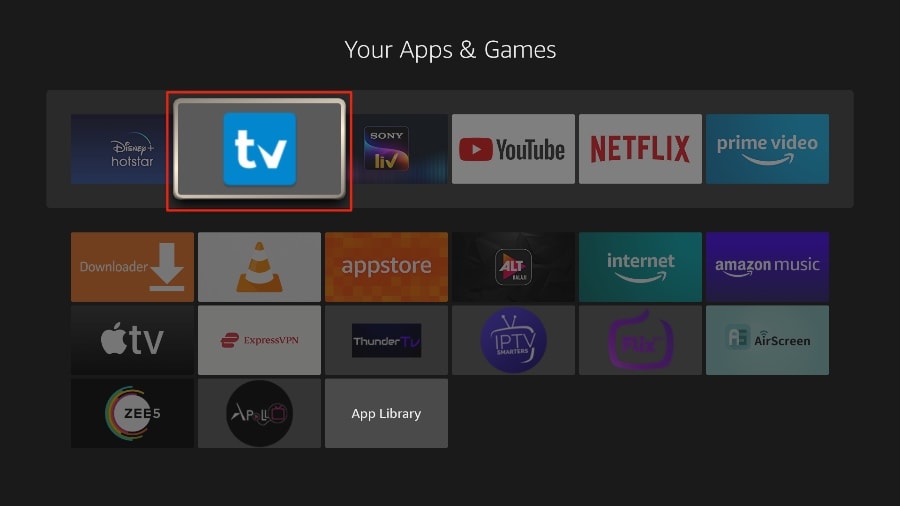 abra o iptv player tivimate no amazon firestick