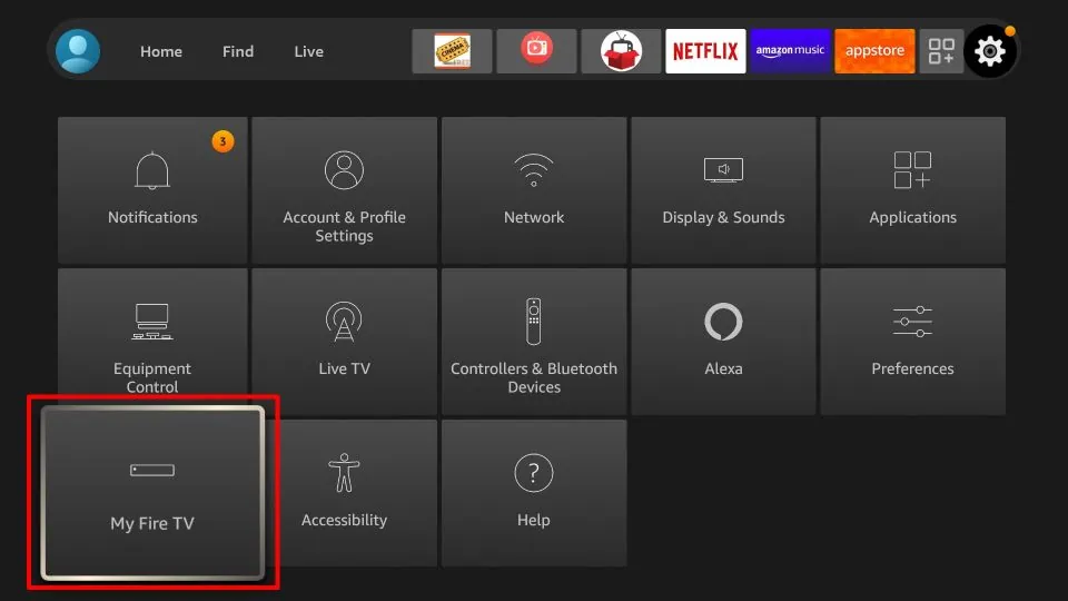 My Fire TV on firestick