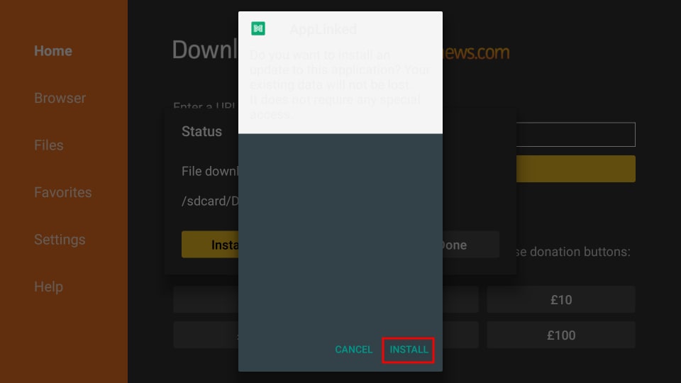 how to install applinked apk on firestick