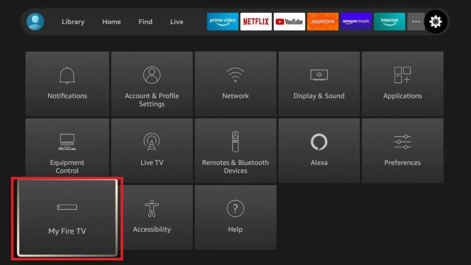 open my fire tv