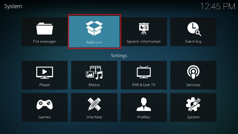 kodi addons settings