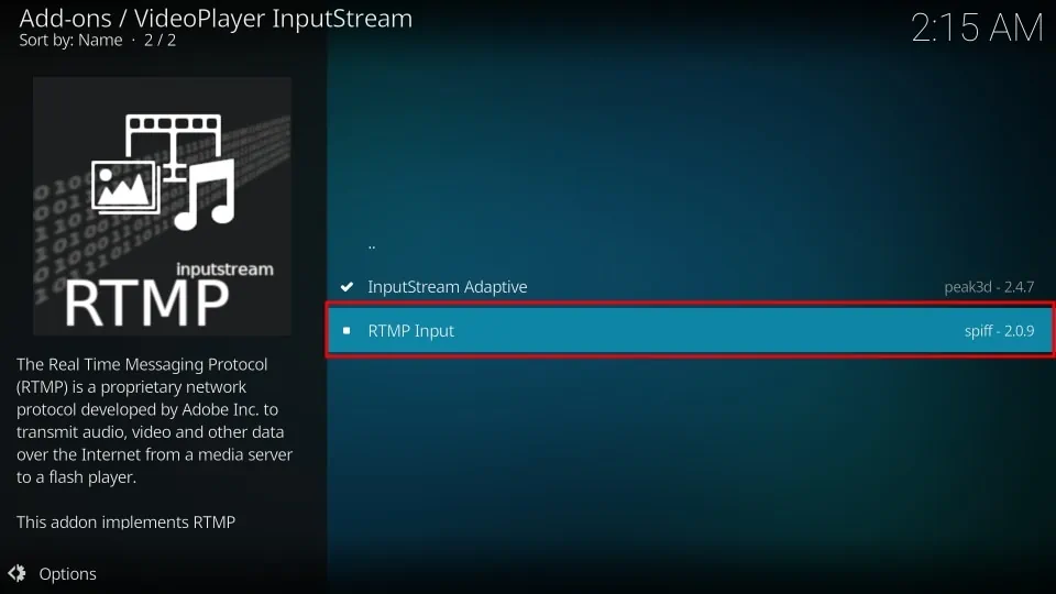 RTMP Input