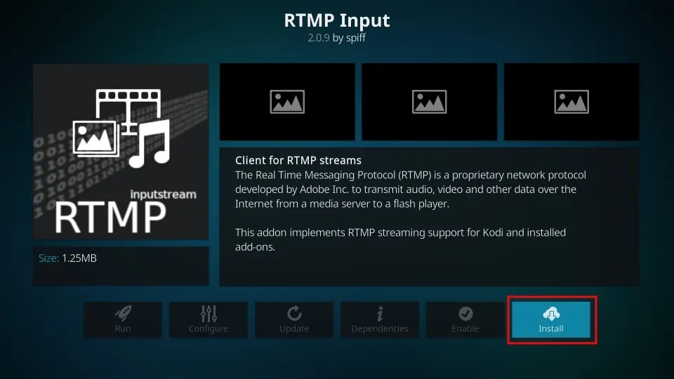 installing RTMP input