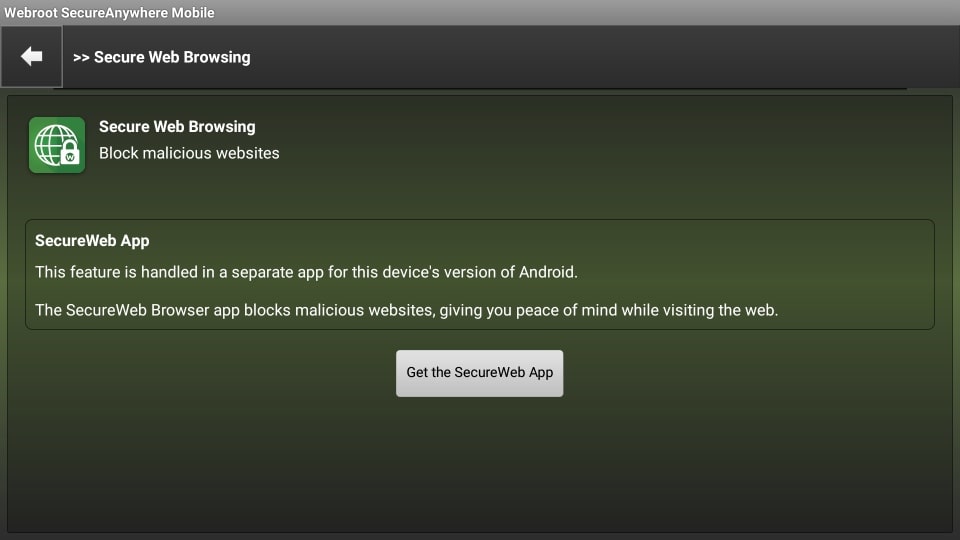 Webroot Secure Browsing