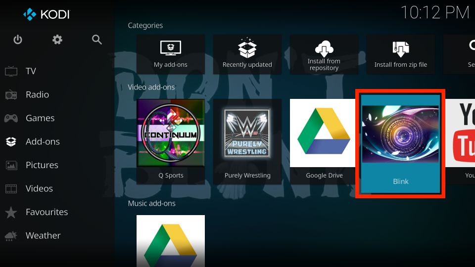  blink kodi addon