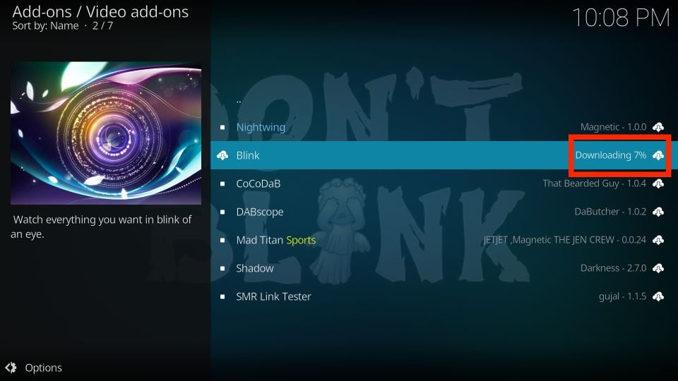 downloading blink 