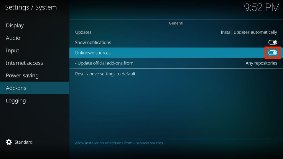 enable unknown sources