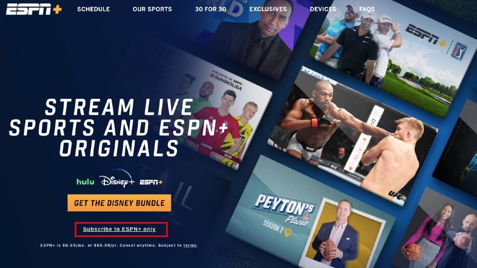 Subscribe to ESPN+