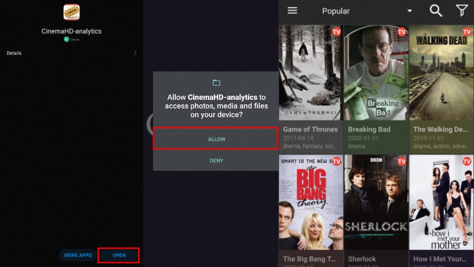 Cinema APK for android tv