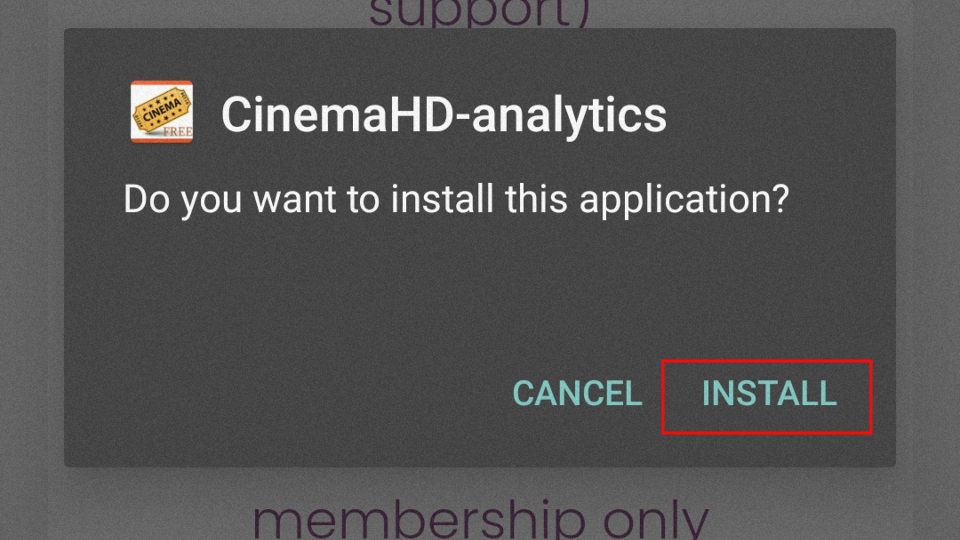 how to install cinema hd on android