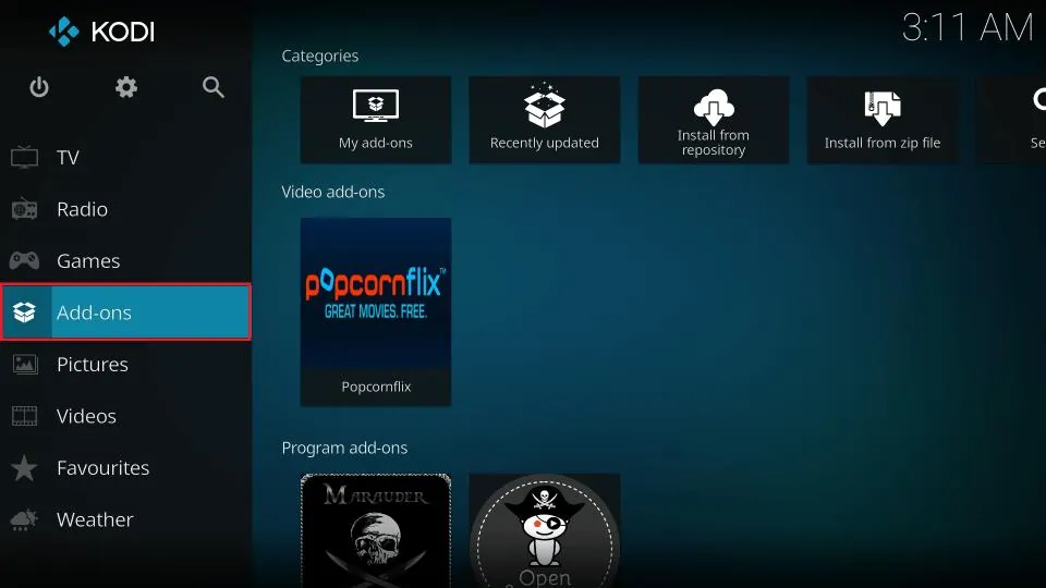 kodi addons