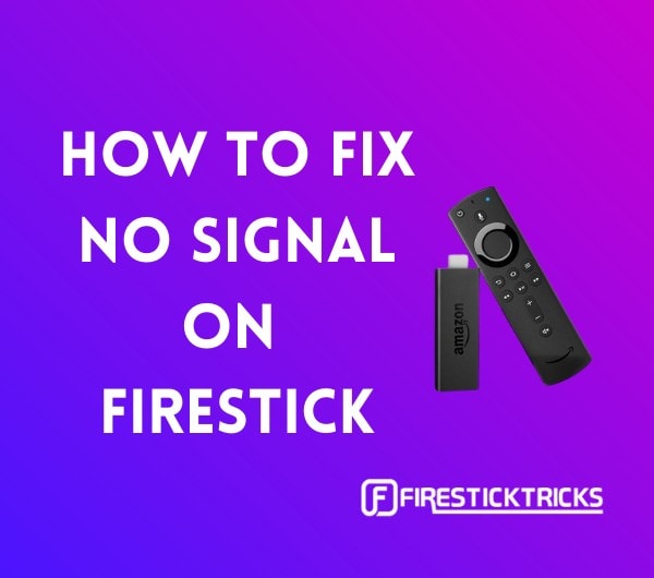 Por que o Firestick não diz nenhum sinal?