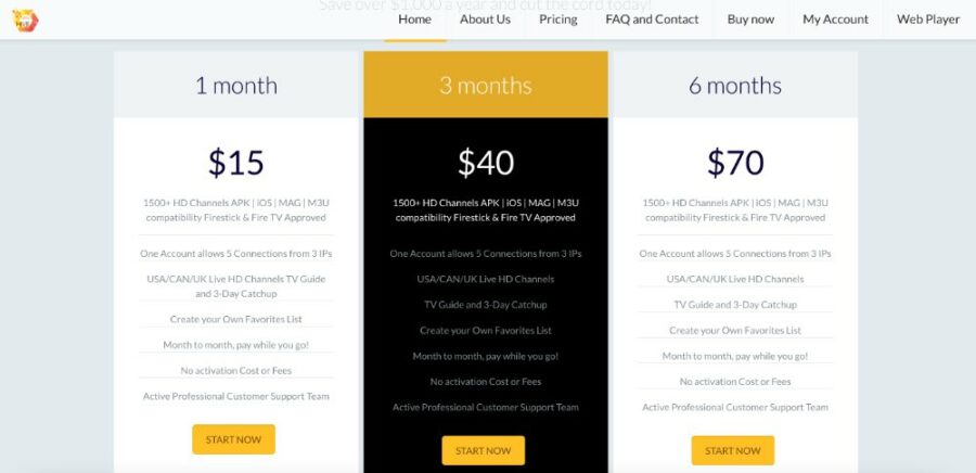 Hive IPTV Plans and Pricing