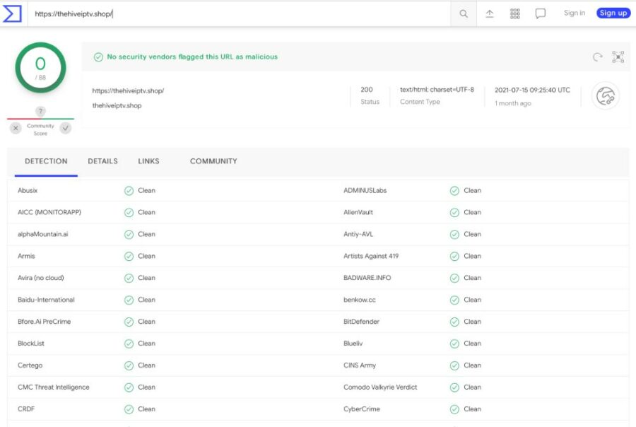 is hive iptv legal and safe