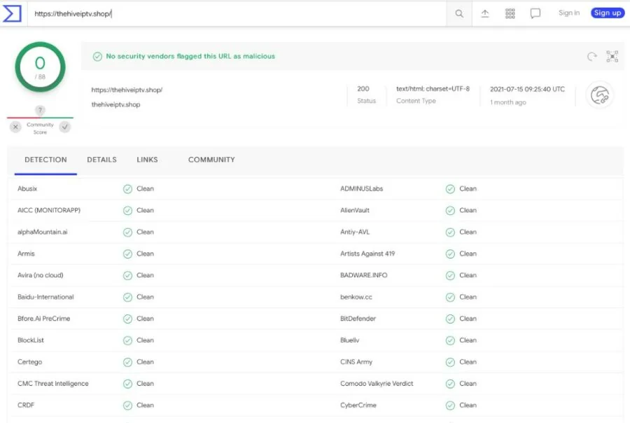 is hive iptv legal and safe