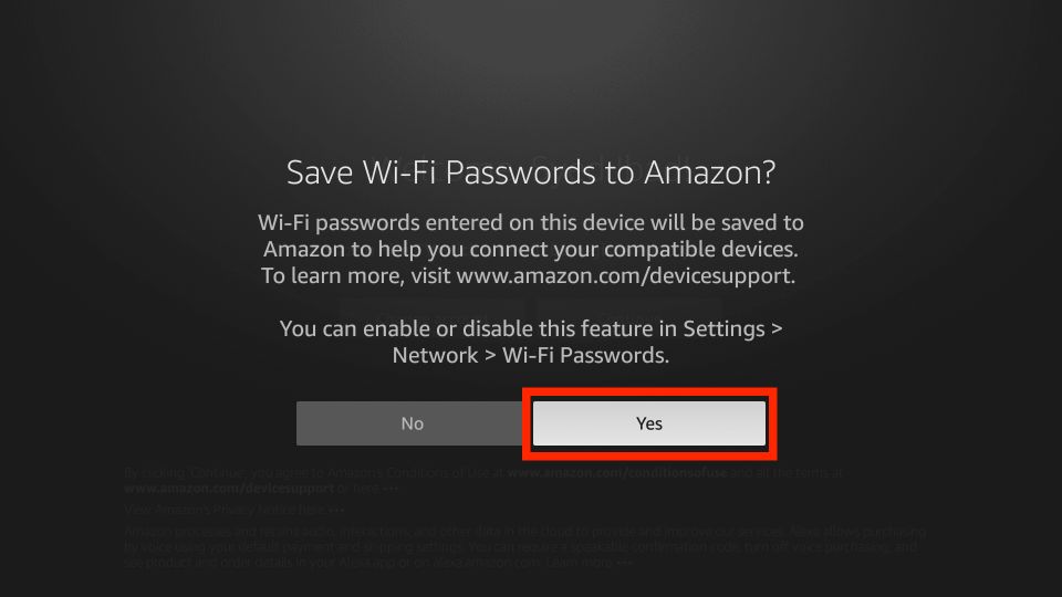 wifi password to amazon account