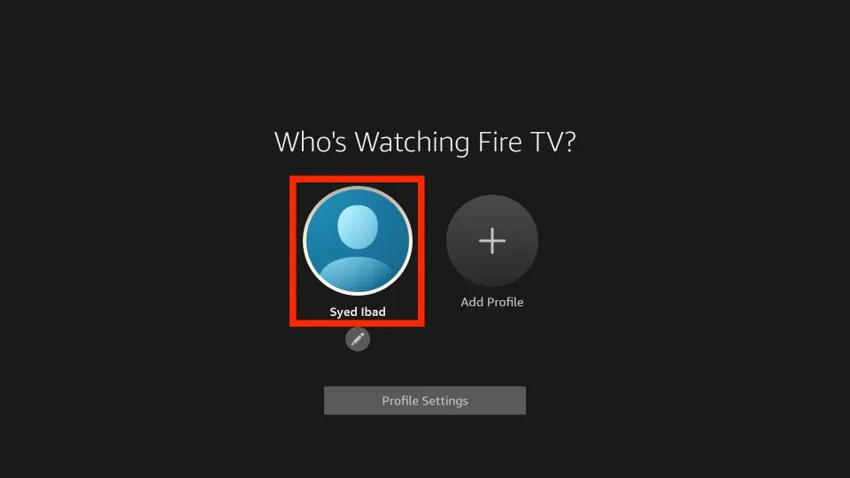 fire tv profile