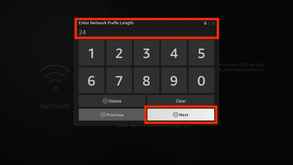 network prefix length