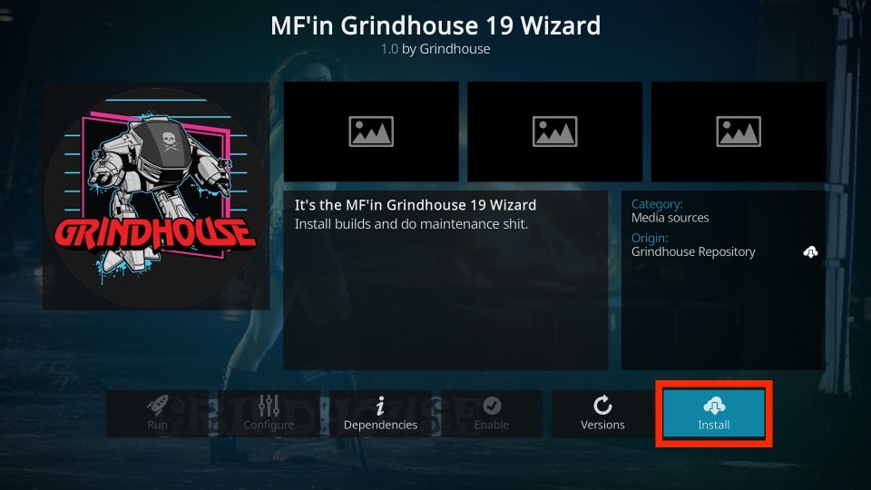 how to install grindhouse kodi builds