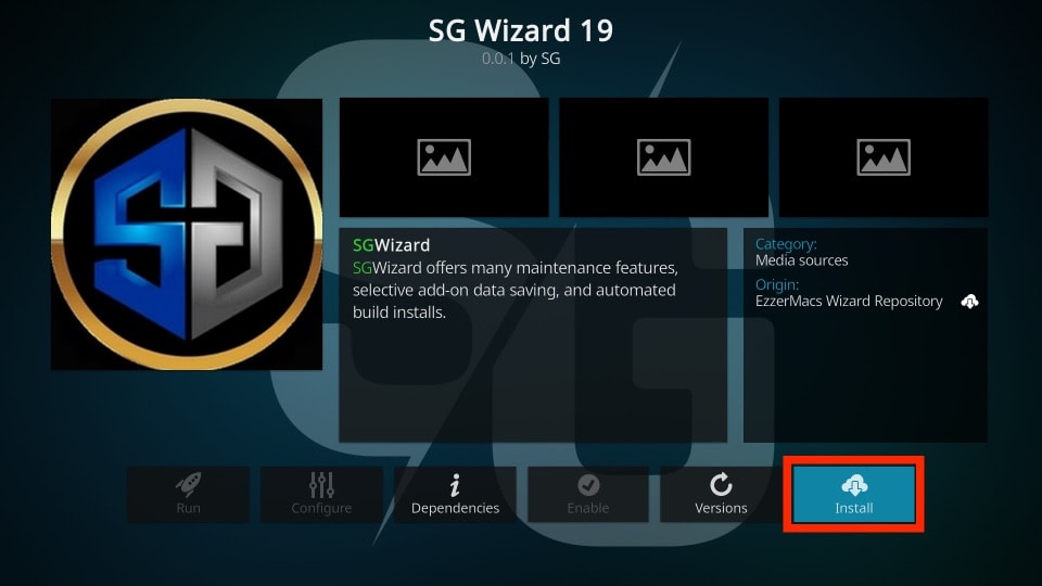 how to install sg wizard kodi builds