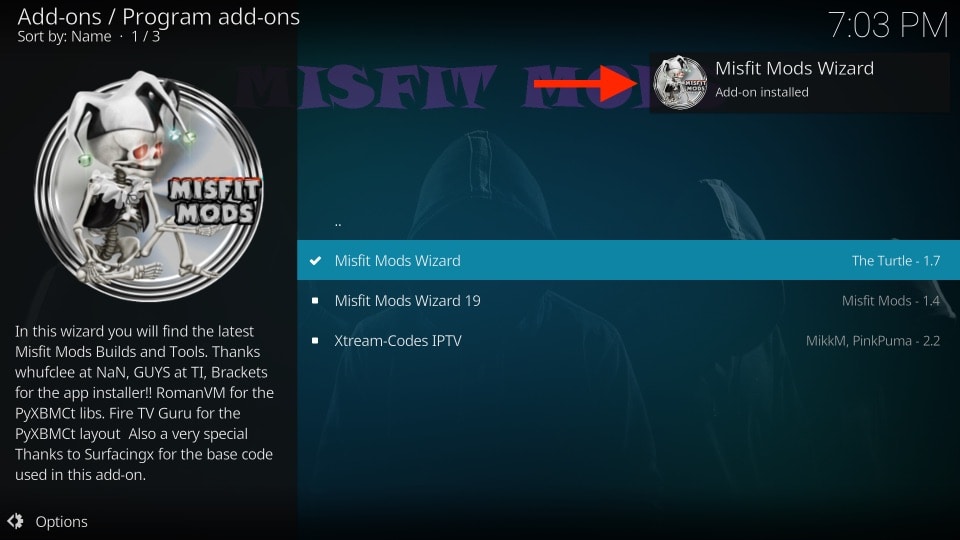install misfit mods wizard
