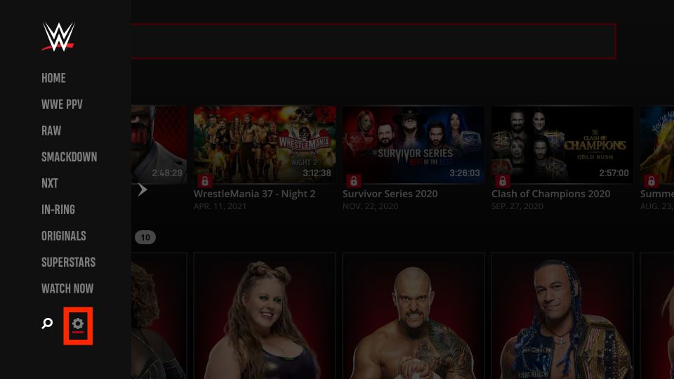 wwe network settings