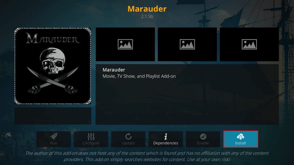 how to install Marauder Kodi Addon