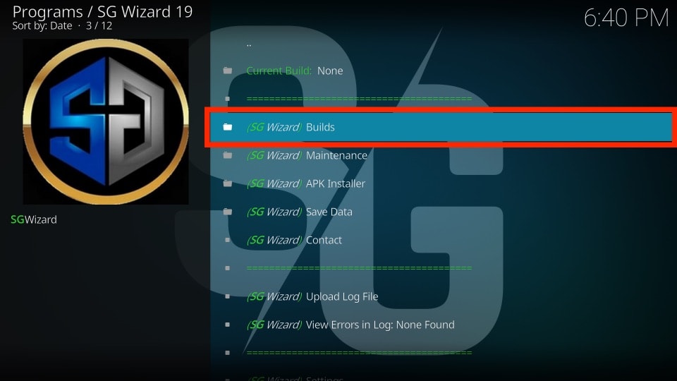 sg wizard builds for kodi