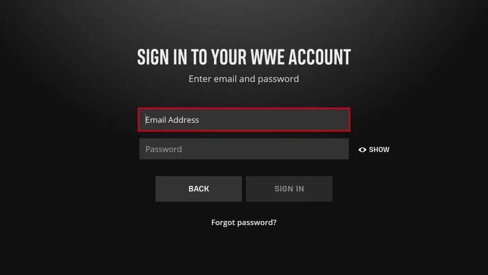 create account with wwe network