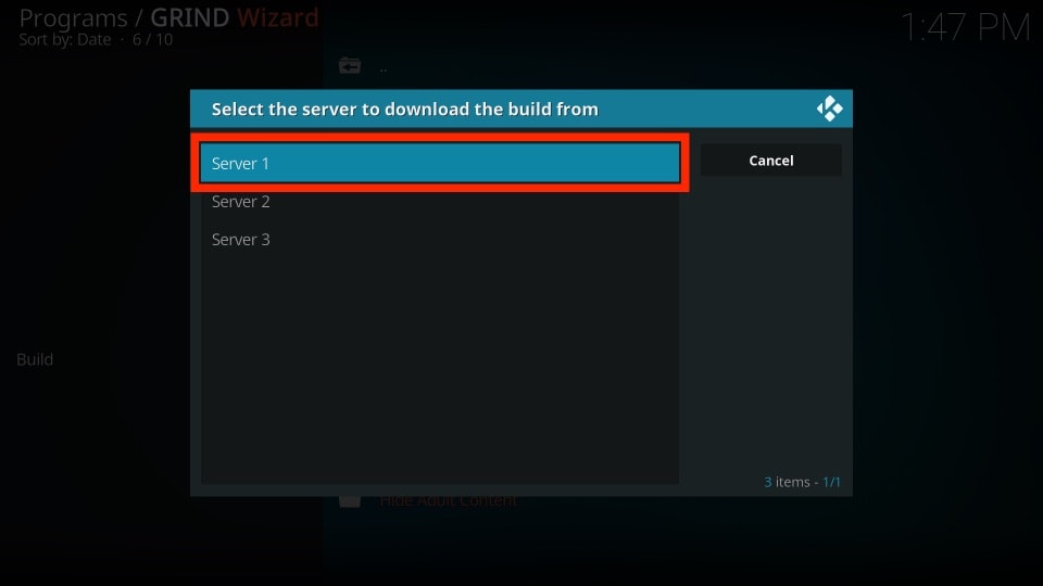 download the grind build on kodi