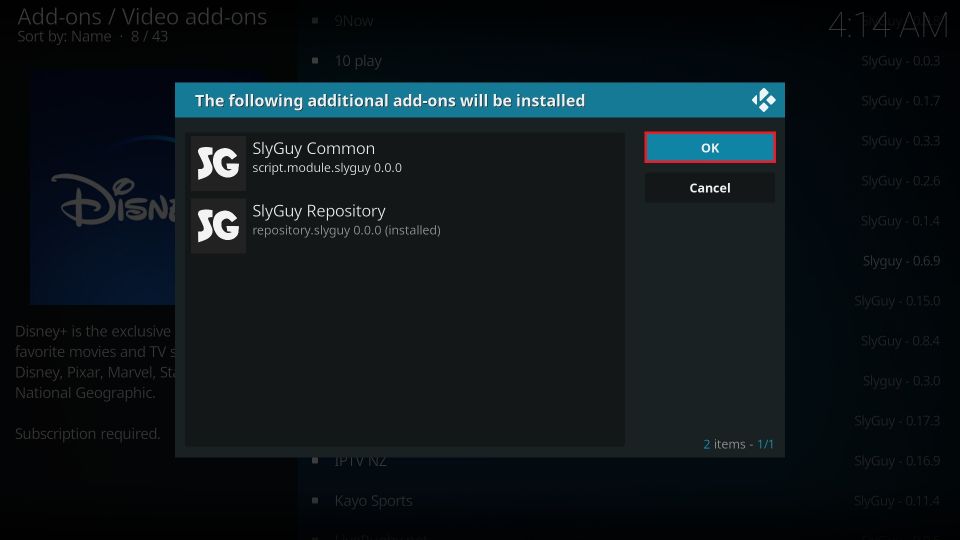 kodi disney addon