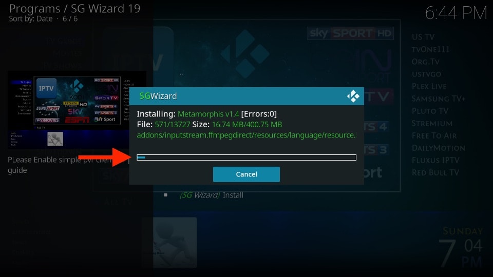 sg wizard kodi 