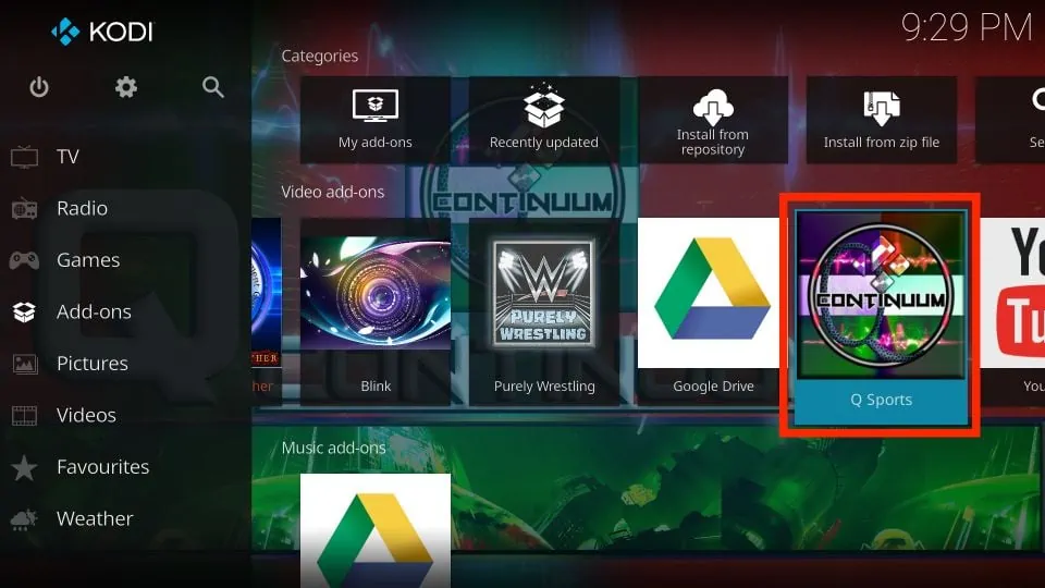 How to Use Q Sports Kodi Addon