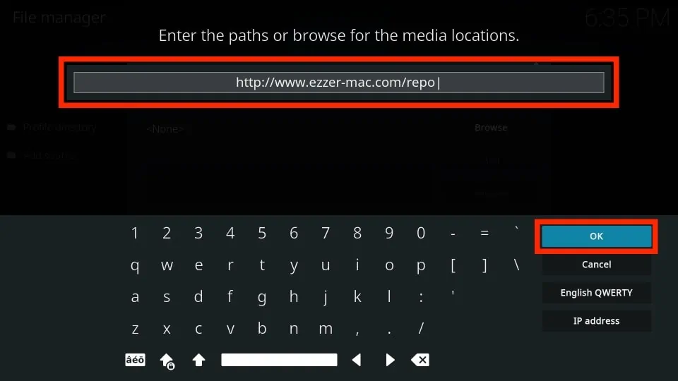 Media Location URL