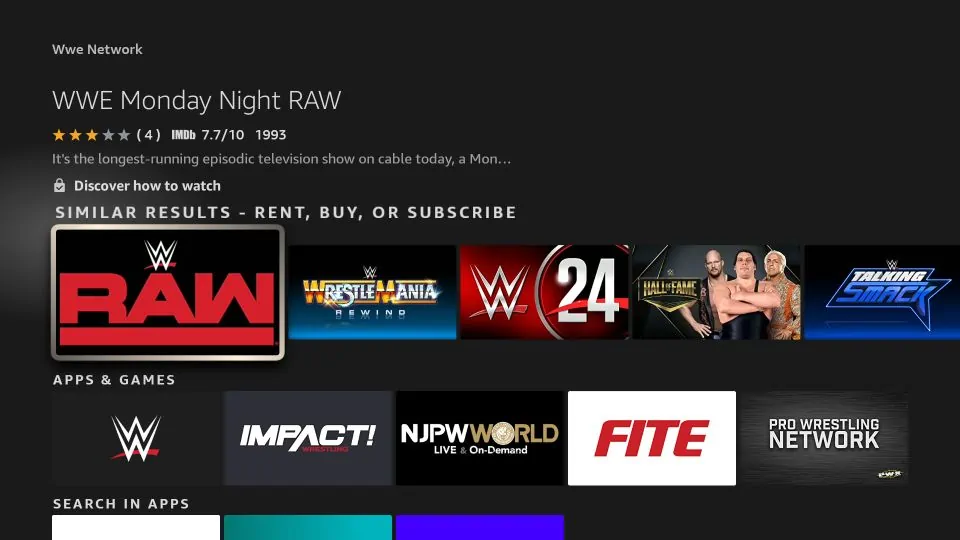 download wwe network on firestick