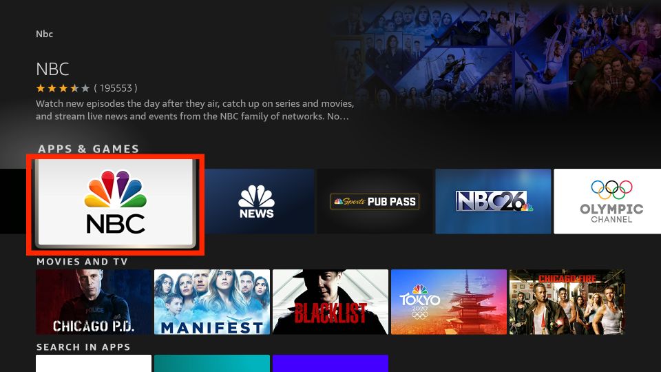  nbc app on firestick