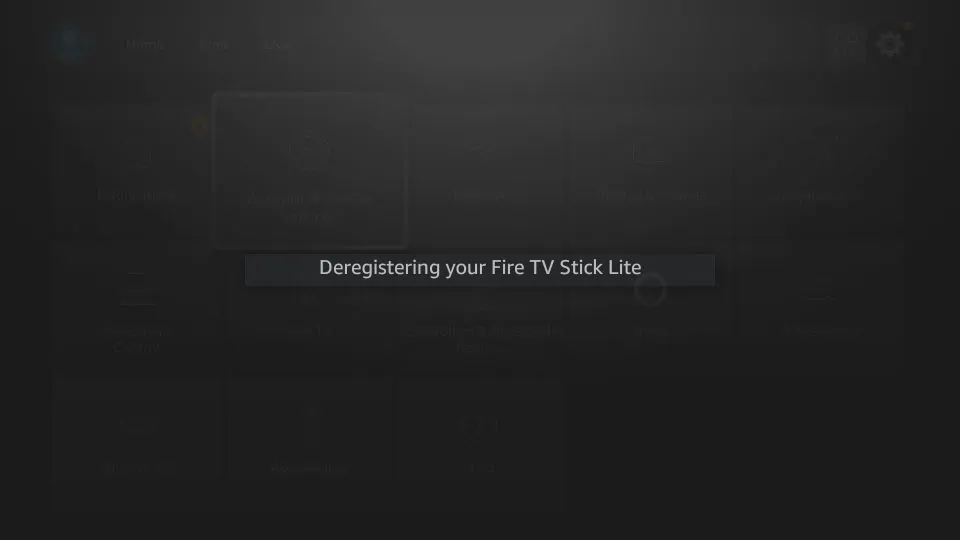 deregistering your fire tv stick lite