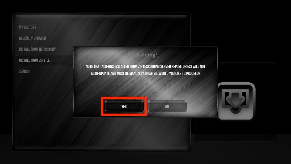 install kodi addon over build