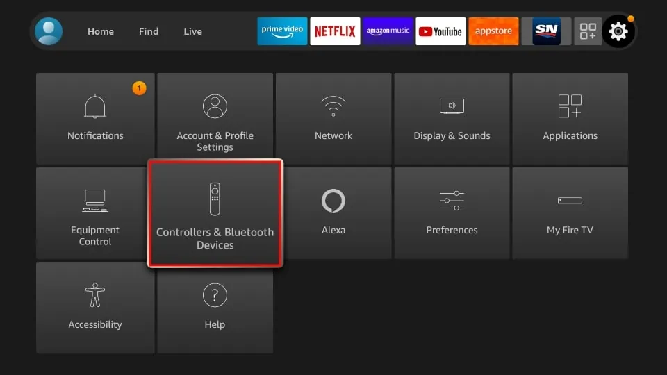 select controllers & bluetooth device