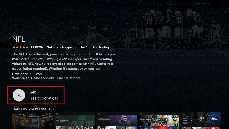 NFL game pass amazon fire tv stick
