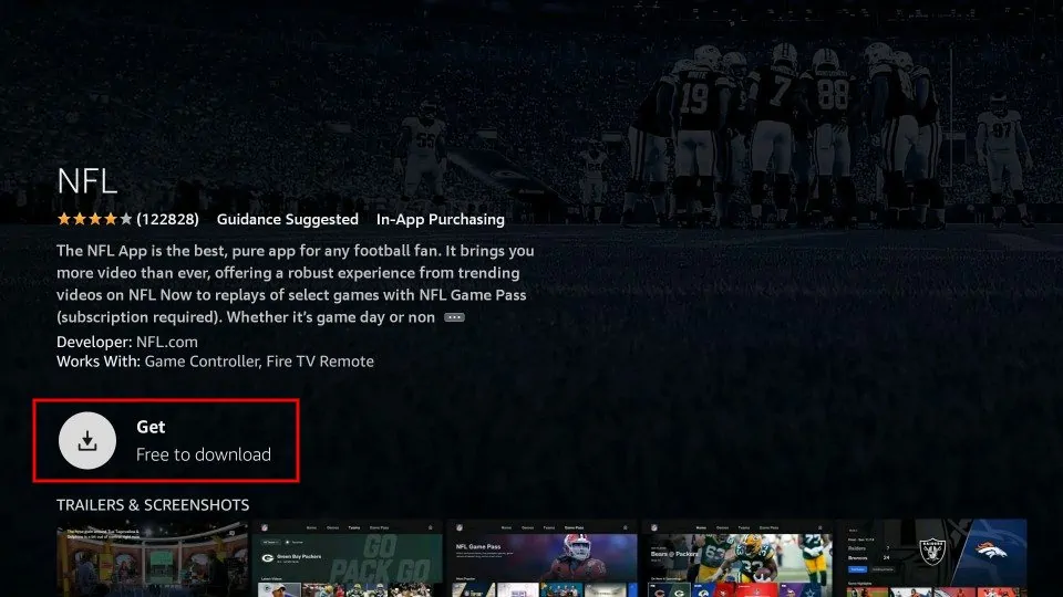 NFL game pass amazon fire tv stick