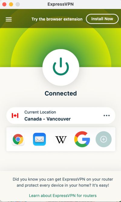 connect vpn to canada server