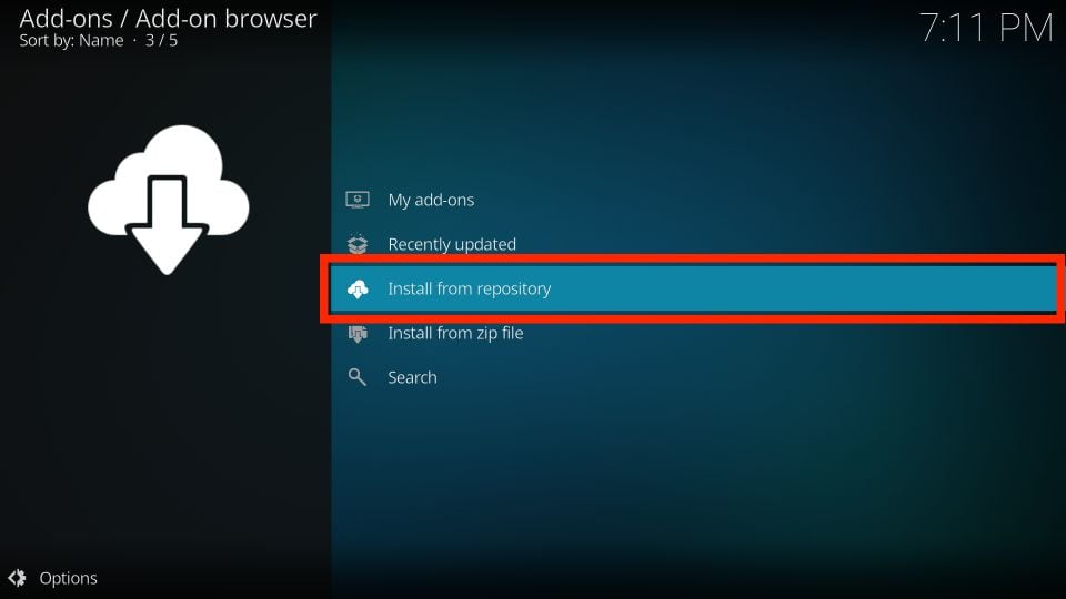 select install from repository