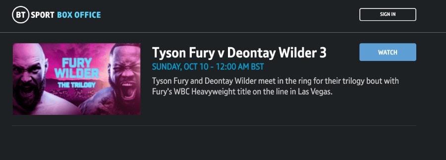 cheap ppv for fury vs wilder