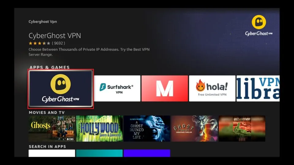 cyber ghost for firestick