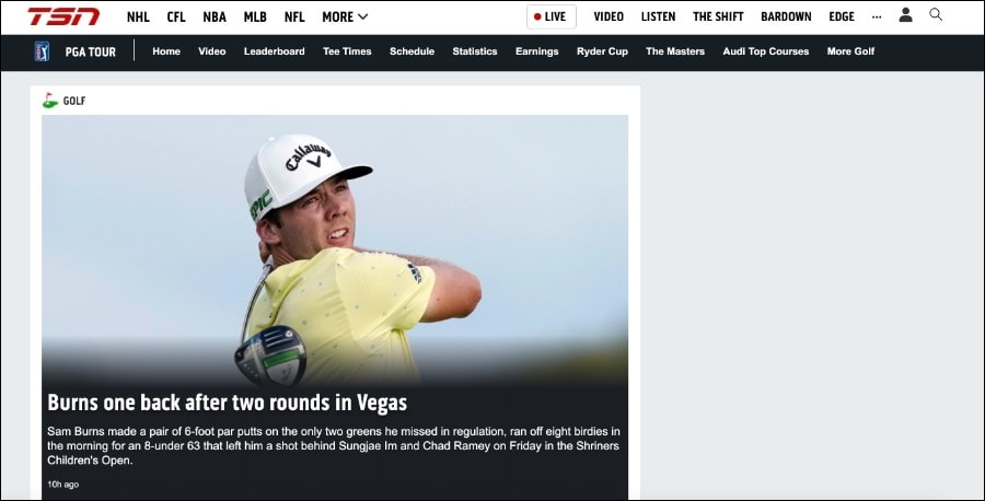 how to watch pga tour on firestick in canada
